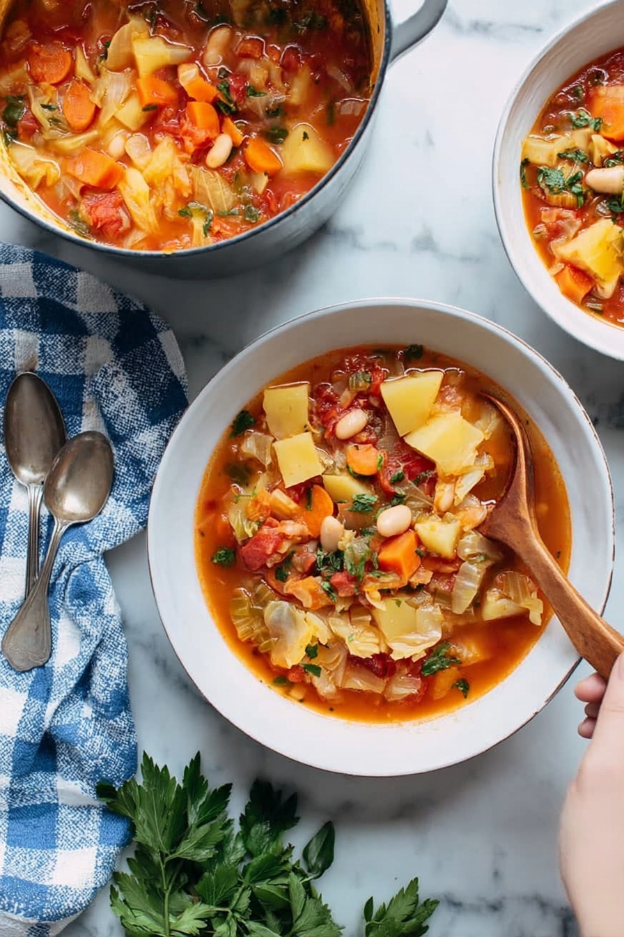 Nourishing & Hearty Cabbage Soup with Fire-Roasted Tomatoes